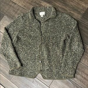 Vintage Christopher & Banks Hand Crochet Wool Blend Sweater Sz M